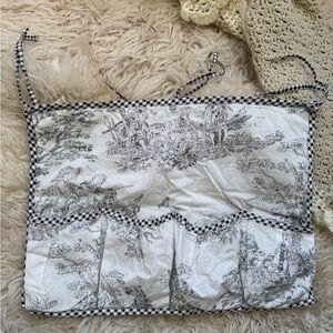 French Toile Crib/Toddler Bed Skirt and Caddy